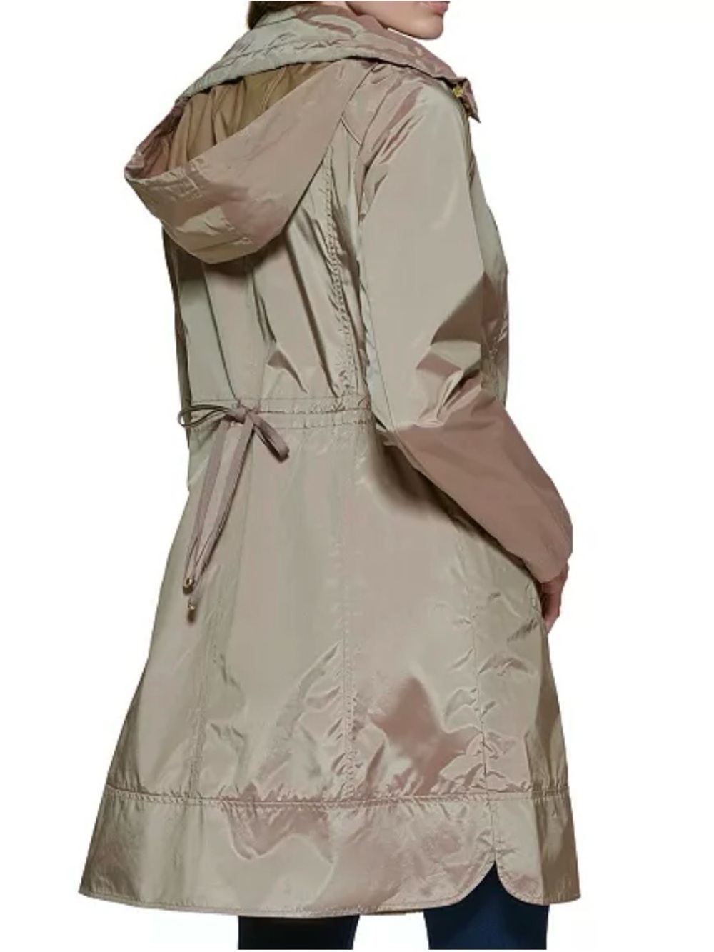Cole Haan Signature Women's Rain Jacket Medium Champagne Packable Travel